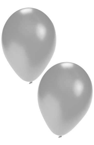 Zilveren heliumballonnen