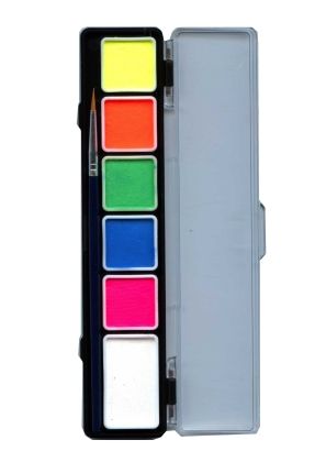 Schminkpallet 6 neonkleuren PartyXplosion