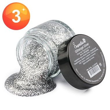 Superstar Glittergel zilver