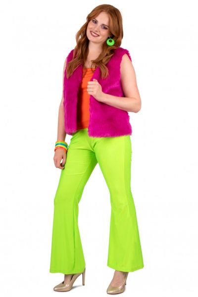 Diva Disco Flared broek neon groen