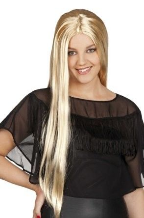 Dames pruik lang blond haar