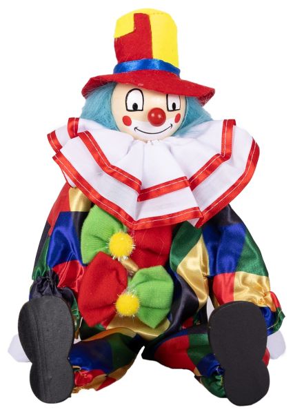 Clownspop bonte kleuren met hoed