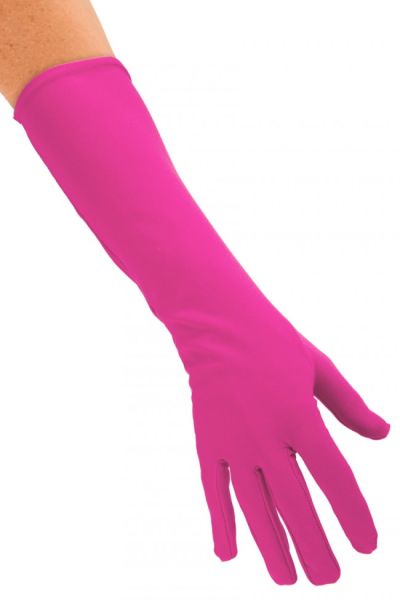 Handschoenen nylon lang Pink