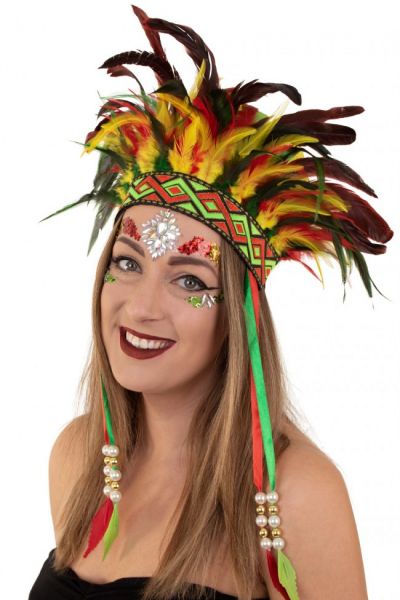 Indianen dans veren hoofdtooi Carnaval Limburg