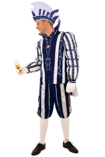 Prins Carnaval kostuum pak blauw wit