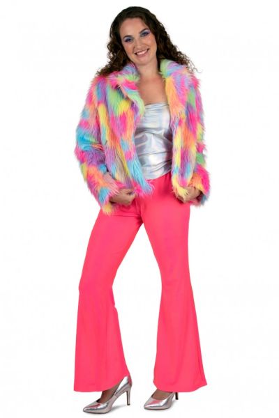 Diva Disco Flared broek neon pink