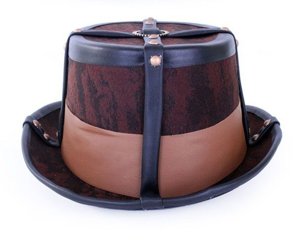 Steampunk hoed bruin decoratief
