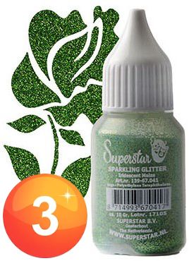 Superstar Sparkling Glitter groen Indecent Maize
