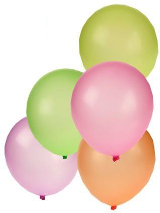 Ballonnen 50 x assorti kleuren NEON FLUOR 10 inch