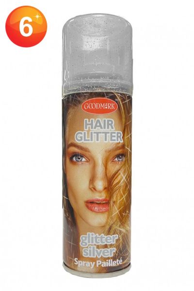 Haarspray glitterzilver 125 ml