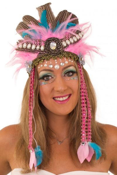 Indianen dans veren hoofdtooi Sioux