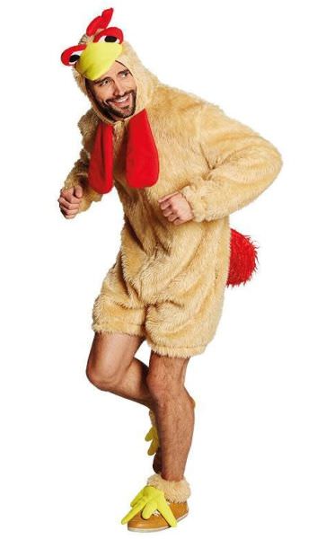 Grappige haan jumpsuit met capuchon