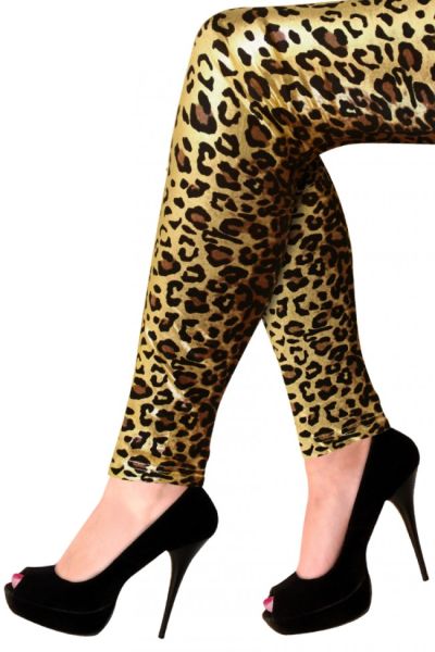 Metallic panther legging