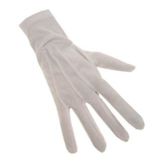 Witte handschoenen katoen de luxe