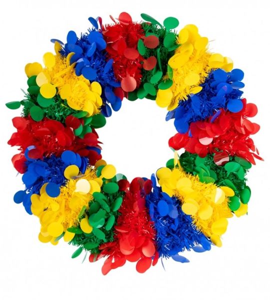 Deurkrans confetti snippers Multicolour