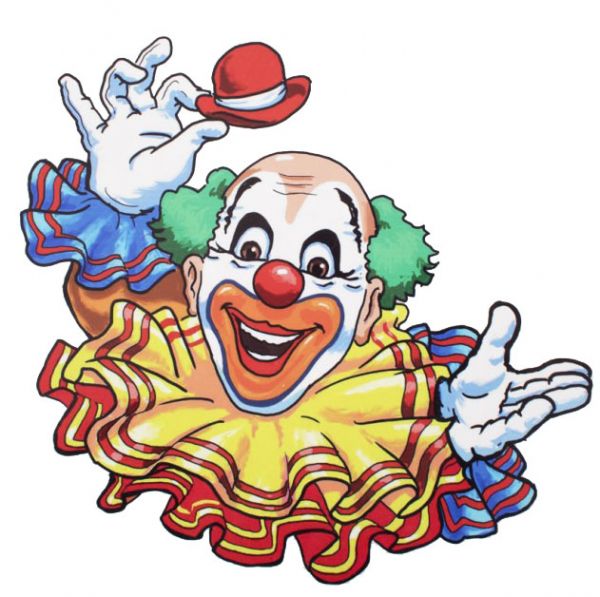 Raamsticker vrolijke clown