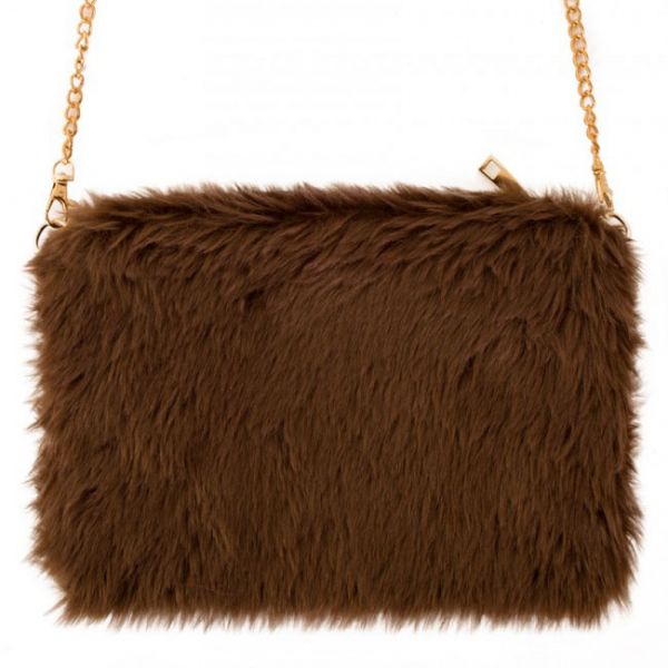 Tas bruin bont plusche