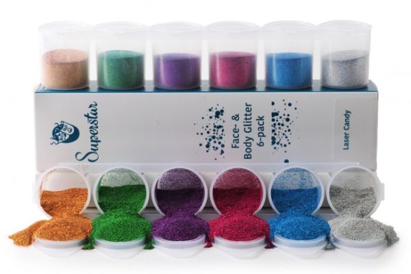 Laser Candy fijne Glitter Mix Sixpack