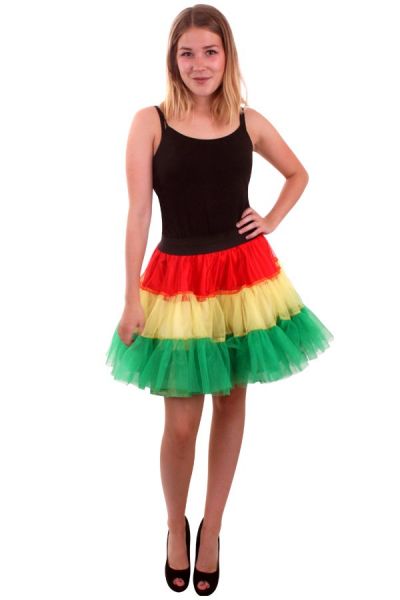 Petticoat rood geel groen carnaval