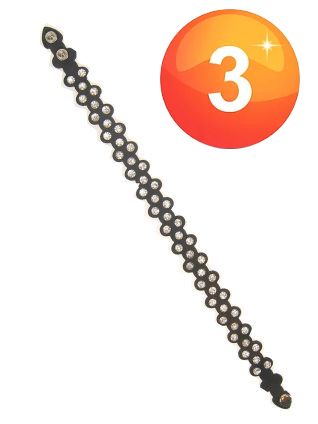 Disco Punk Arm- halsband met stenen