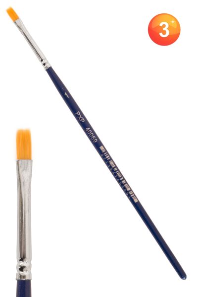 Schminkpenseel plat 4 mm breed