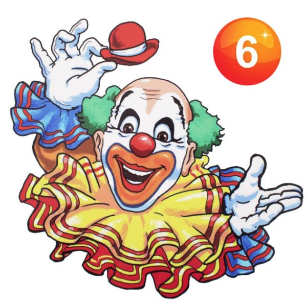 Raamsticker vrolijke clown