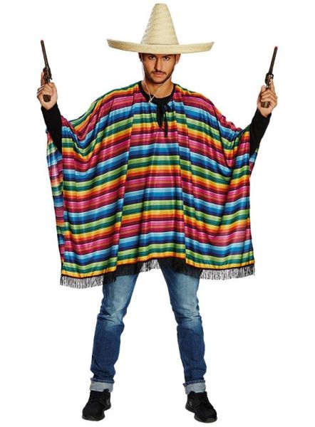 Mexicaanse poncho kleurrijk Wilde Westen