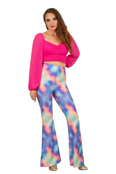 Flared broek colourful kaleidoscoop