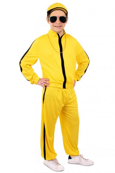 Hip hop gabber kind trainingspak geel
