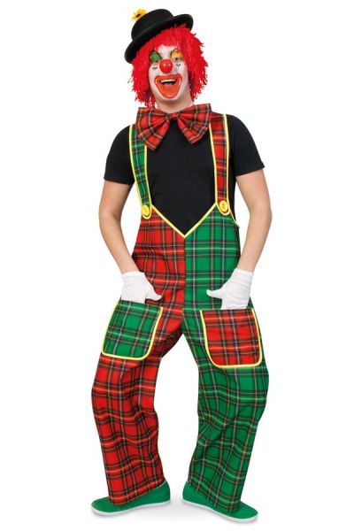 Tuinbroek clown rood groen