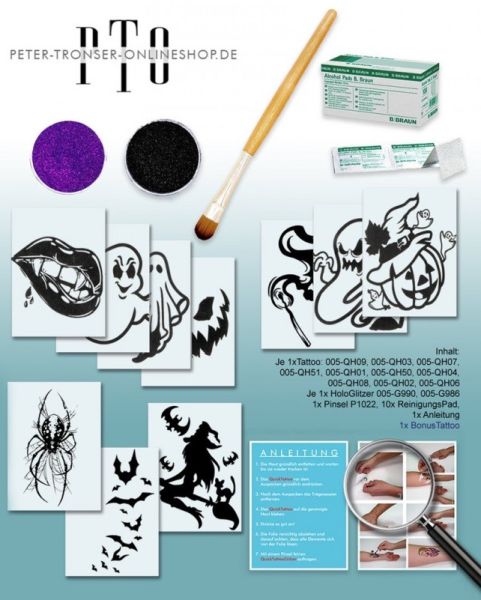 Quick-Tattoo Glitter Set Halloween Griezel Box