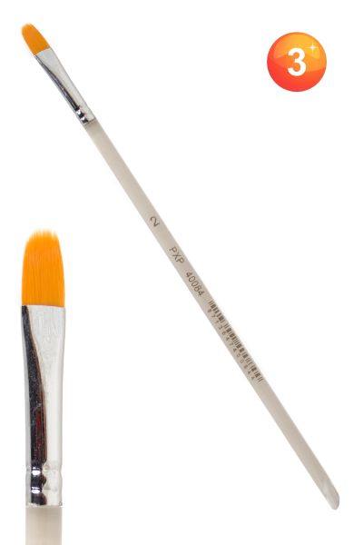 PXP paintbrush flat with rounded top 6 mm wide