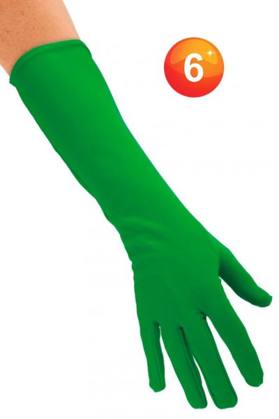 Handschoenen nylon lang Groen