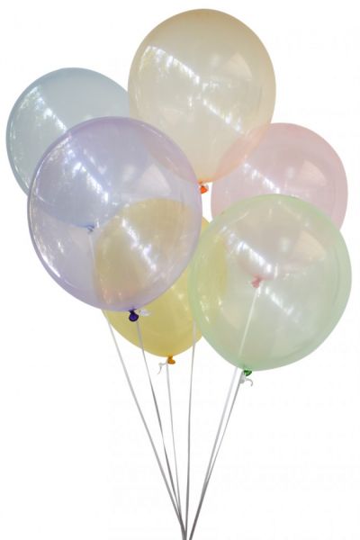 Zeepbellen ballonnen transparant assorti kleuren