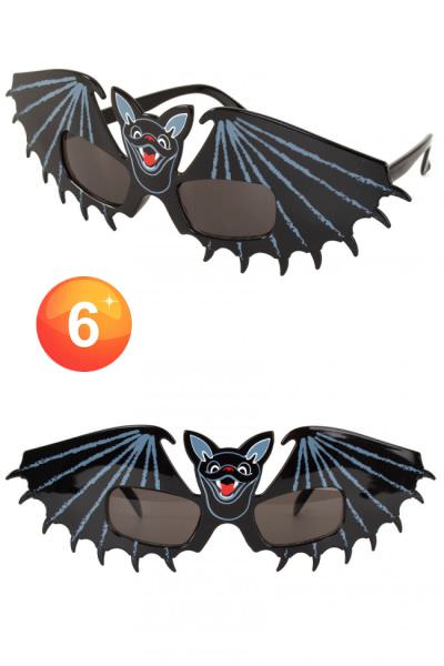 6 Halloween bat glasses