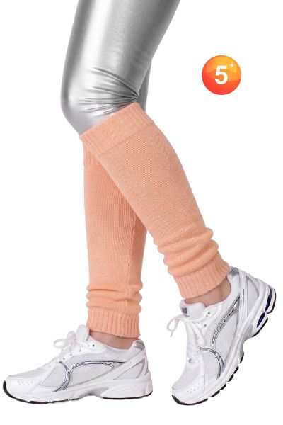 Glitter sprankelende oranje lurex beenwarmers