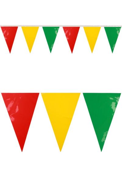 Mini vlaggenlijn rood geel groen carnaval brandveilig 24m