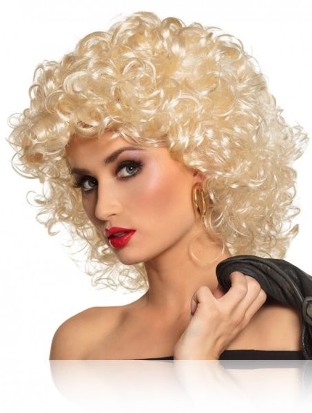 Grease Pruik Sandy Blonde krullen