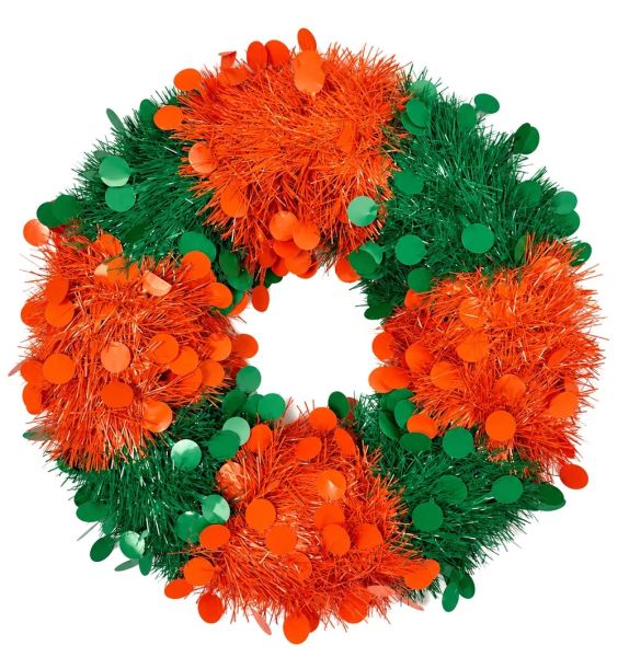 Tilburg Deurkrans confetti snippers oranje groen
