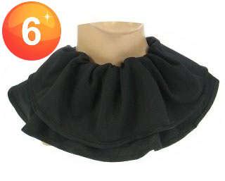 Trevira pieten kraag zwart