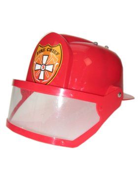 Brandweerhelm rood met vizier