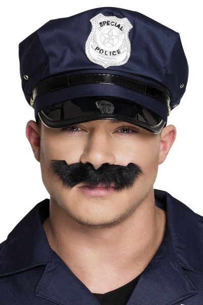 Politie Snor zwart
